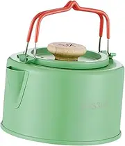 Generic Camp Teakessel Cooking Harness Seachable Light Coffee Pot Teapot Teapot for Campfire Hike Picnic Backpack Fishing, Green