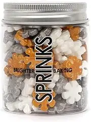 Sprinks Let It Snow Sprinkles 60g - Cake Sprinkles | Edible Snow Sprinkles | Cake Decorating Sprinkles | Christmas Cake Sprinkles | Dessert Sprinkles | Festive Sprinkles | Holiday Baking Decor