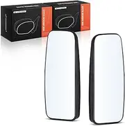 A-Premium 2-PC Driver and Passenger Lower Non-Heated Mirror Glass with Backing Plate Compatible with Mercedes-Benz Sprinter 2500 3500 2010-2018 & Freightliner Sprinter 2500 3500 - Towing Mirror Convex