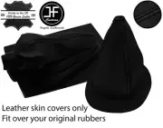 BLACK STITCH LEATHER GEAR+HANDBRAKE BOOT OVER RUBBER FOR VW BEETLE CLASSIC 1303