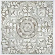 Wall Decoration DKD Home Decor White Mandala MDF Wood (60 x 2 x 60 cm)