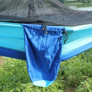 野營吊床便攜式吊床折疊吊床帶蚊帳,適合遠足露營背包旅行
