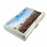 Concert Crowd Em1 Cigarette Case with Built in Lighter Metal Wallet