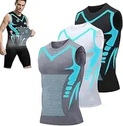 WDNSYG Menionic Tourmaline Posturecorrector Vest for Men to Build a Perfect Body, 3pcs, Medium