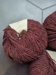 Set Of 4 Rowan Yorkshire Tweed Aran Merino Wool Yarn Burgundy Sh 416 Lot 14d3