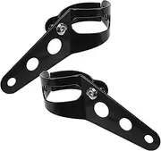 FELTECHELECTR Motorcycle Headlight Mount Kit 2pcs Aluminum Bracket Strong Support Easy to Install Trendy Style