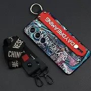 Phone Case Compatible with Tecno Camon40 4G/CM5, Phone Holder Dirt-Resistant Durable Anti-Knock Lanyard Soft case Wrist Strap Fashion Design