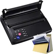HeavenBird Tattoo Printer, Tattoo Transfer Stencil Machine, Copier Printer Thermal Tattoo Kit Copier Printer with 20pcs Tattoo Stencil Transfer Paper (Black)