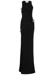 Coperni Emoji Embellished Stretch-jersey Gown - Black - M (UK 12 / M) M (UK 12 / M)