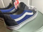 New Vans Sk8-Low Charcoal/Blue Sneakers Low-Top Shoes 2022 6 Mens 7.5 Women