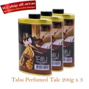 Tabu Dana Perfumed Talc Body Powder Feminine Fragrance Aroma Classic 200g x 3