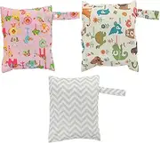 ERINGOGO 3pcs Portable Diapers Bag Hanging Pouches for Newborns Multi Use Storage for Diapers and Essentials for Travel and Home Organization