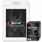 (200) BCW SEMI RIGID CARD HOLDER SR1 - PSA BGS GRADING SUBMISSION SIZE - NEW