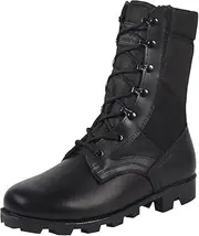 WIDEWAY Men's Military Jungle Combat Boots 8 Inch Lightweight Motorcycle Tactical Boots Police Army Boots