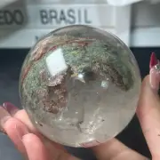 510g 68mm Natural Rainbow Melaleuca Garden Quartz Sphere Crystal Ball Healing