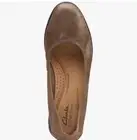 CLARKS 68112 JENETTE EASE METALLIC LEATHER CUSHIONED FLEXIBLE BALLET FLAT Size 8