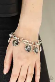 Paparazzi CANDY HEART CHARMER silver bracelet