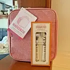 SNOOPY Pottery Barn Glitter School LUNCH BOX BAG Peanuts +Utensil Set Girl Pre k