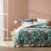 Platinum Collection Tasman Olive Duvet Doona Quilt Cover Set - Queen Bed