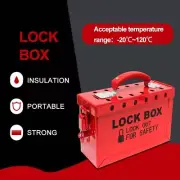 Portable Steel Lockout Tagout Group Lock Box with 5 Loto Locks Lockout Tagout