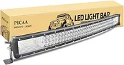 PICAA LED Work Light 32 Inch 78.5 cm 405 W Curved LED Light Bar 12 V 24 V 3 Rows LED Additional Headlight Bar LED Work Light Bar for SUV Offroad ATV UTV Tractor 4 x 4 Car