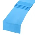 6 Pcs Lake Blue Chiffon Table Runner 12" x 108" Tulle Table Runner