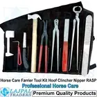 Heavy Duty Professional Horse Care Farrier Tool Kit Hoof Clincher Nipper RASP