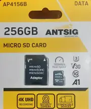 Antsig 256 GB Micro SD Card and SD Card Adapter