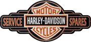 Large Harley Davidson Motor Cycles Service Here Metal Tin Wall Sign