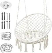 Hammock Chair Macrame Swing With Stainless Steel Hardware 550 Lb Capacity For In