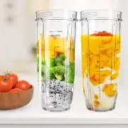 2PC 32oz Replacement Parts Cups For Nutri Ninja Blender Auto iQ 900w 1000w 1500w