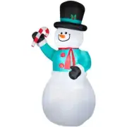 Christmas SNOWMAN CANDY CANE 12 FT Airblown Inflatable GEMMY
