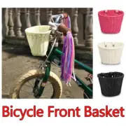 Rattan Bicycle Front Basket Handwoven Kid Adult Bike Handlebar Carrier Bags AU