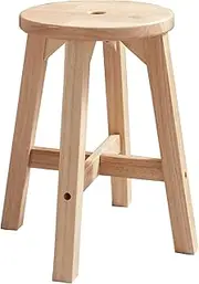 Lestar Wooden Stool, Solid Wood Round Stools