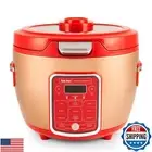 Aroma Professional ARC-1230R Cool Touch Glass Lid, Food Steamer, Slow Cooker,