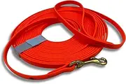 JIM HODGES DOG TRAINING Gummy K9 Biothane Long Line Leash for Dogs, 10,15,20 and 32.5 Feet, Walking Tracking Training Service - Washable Waterproof Lead for Working K9 Groups, Dog and Puppy Owners