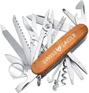 Swiss Eagle Multi-Function Classic Army Knife 30 EDC Swisstools - Classic Brown