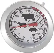 wenco Premium Analogue Roasting Thermometer, 11 cm, Ideal for Checking Meat When Cooking in The Oven, Glass/Stainless Steel, Silver
