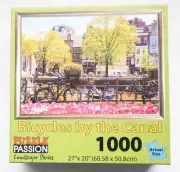 Bicycles By The Canal 1000 Piece Jigsaw Puzzle, New-Sealed Box!