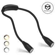 LED Reading Neck Light Usb Rechargeable Book Lamp 360° Flexible Arm Reading Boo