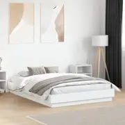 vidaXL Bed Frame without Mattress White 135x190 cm