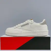 在飛比找蝦皮商城優惠-REEBOK CLUB C 85 男生 米色 皮革 舒適 經