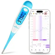 Digital Basal Thermometer with LCD Display and Memory Recall, Blue