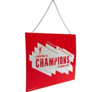 Liverpool FC Champions Of Europe Metal Sign