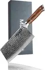 Max K 7 Inch Cleaver with Desert Ironwood Handle - Cutting Kitchen Utensil