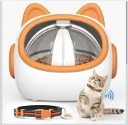 Automatic Cat Feeder With RFID Collar Sensor, Timed Auto Pet Feeder for Multi