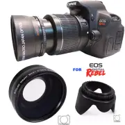 FISHEYE WIDE ANGLE + LENS HOOD FOR CANON EOS R100 R50 R10 with RF-S 18-45mm Kit
