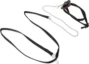 Yardwe Pet Training Leash Pet Control Rope for Outdoor Walking Training Faux Leash Reptile Harness Strap Adjustable Turtle Leash Tortoise Leash Reflective Dog Leash Tortoise Rope Black