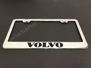 1x VOLVO STAINLESS STEEL LICENSE PLATE FRAME + Screw Caps (for: Volvo)