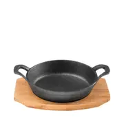 Pyrocast Round Gratin With Maple Tray 17.8cm